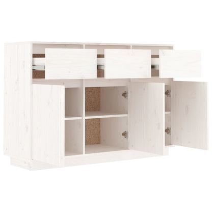 Skjenk Hvit 110x34x75 cm heltre furu