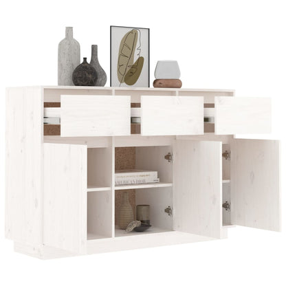 Skjenk Hvit 110x34x75 cm heltre furu