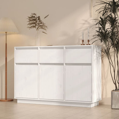 Skjenk Hvit 110x34x75 cm heltre furu