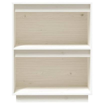Bokhylle Hvit 60x34x75 cm heltre furu