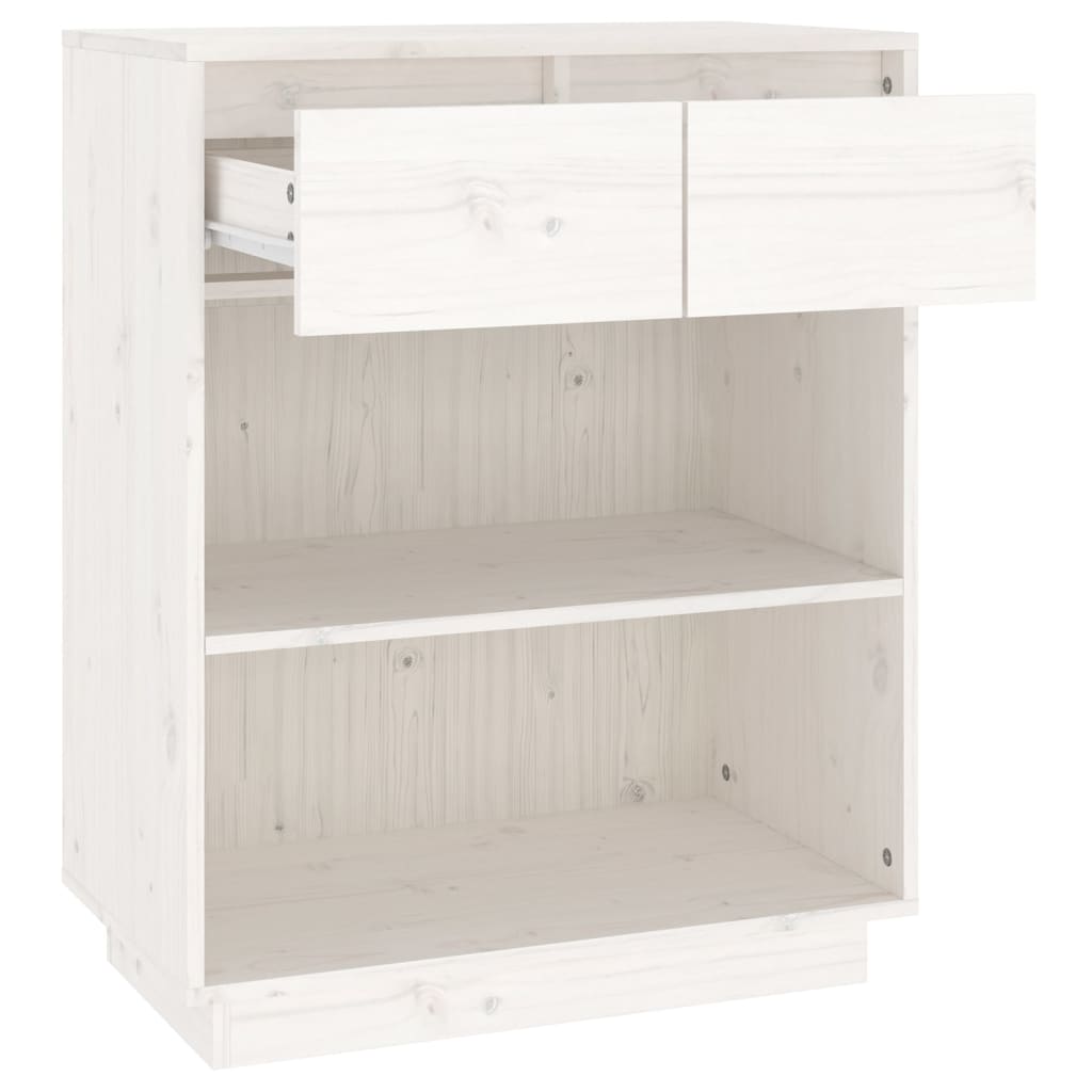 Avlastningsbord konsollbord Hvit 60x34x75 cm heltre furu
