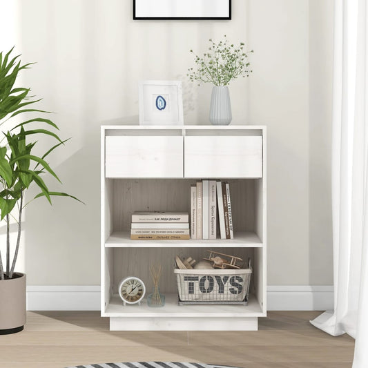 Avlastningsbord konsollbord Hvit 60x34x75 cm heltre furu