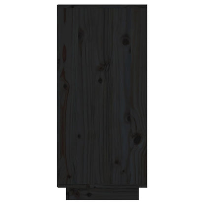 Bokhylle Svart 60x34x75 cm heltre furu