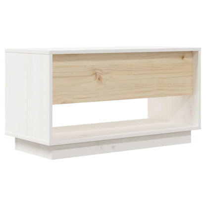 TV-Møbel Hvit TV-benk 74x34x40 cm heltre furu