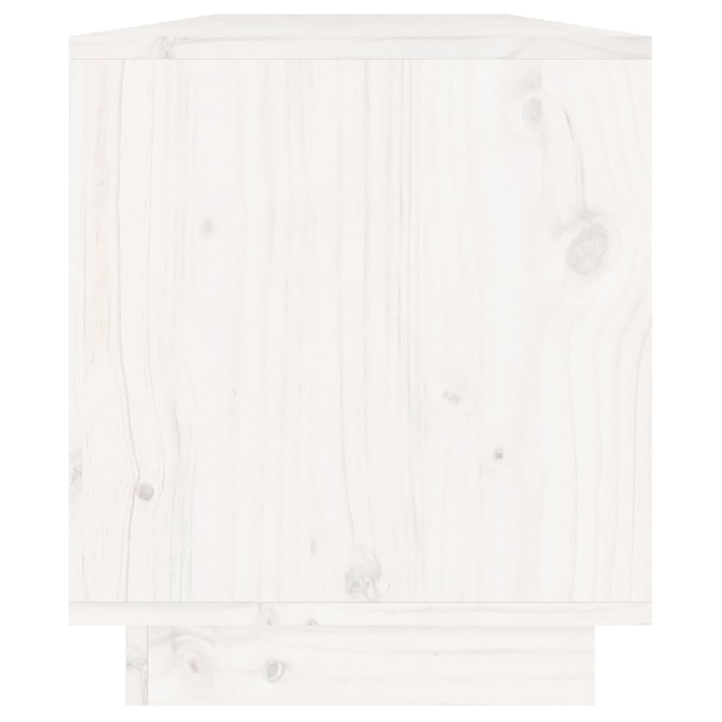 TV-Møbel Hvit TV-benk 110,5x34x40 cm heltre furu