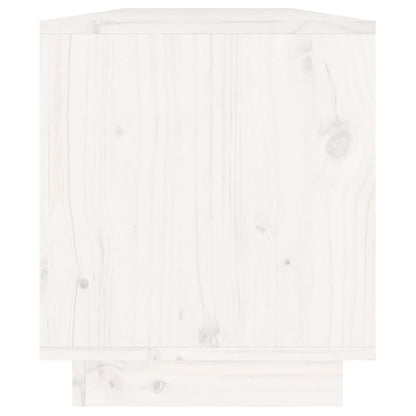 TV-Møbel Hvit TV-benk 110,5x34x40 cm heltre furu