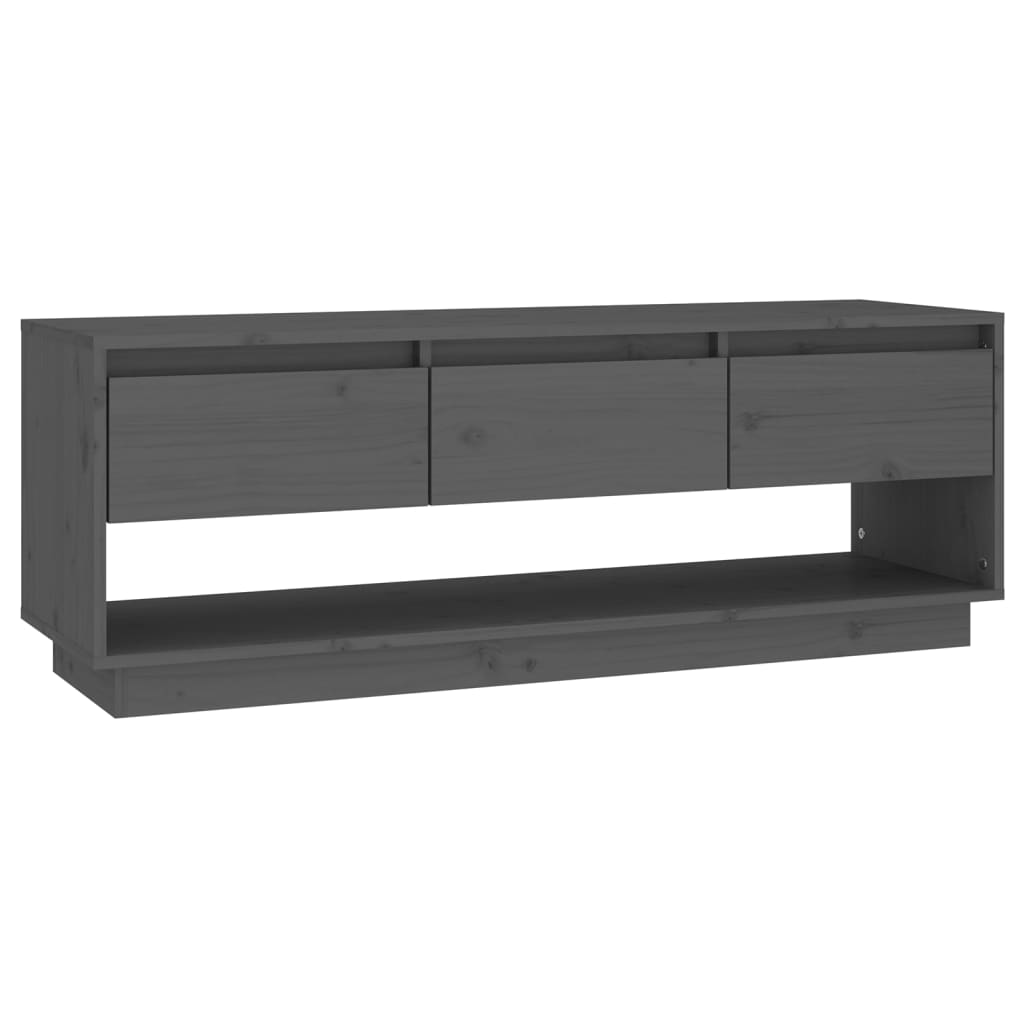 TV-Møbel Grå TV-benk 110,5x34x40 cm heltre furu