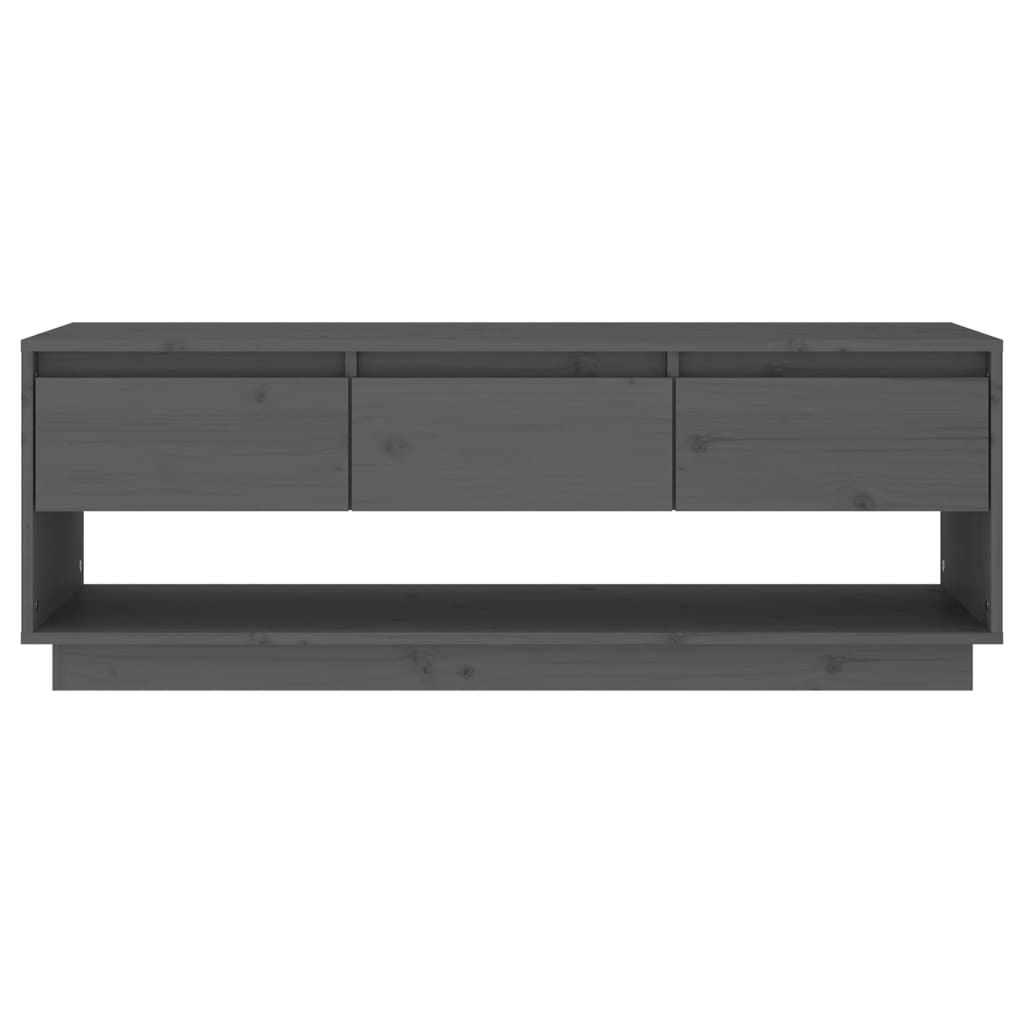 TV-Møbel Grå TV-benk 110,5x34x40 cm heltre furu