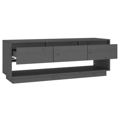 TV-Møbel Grå TV-benk 110,5x34x40 cm heltre furu