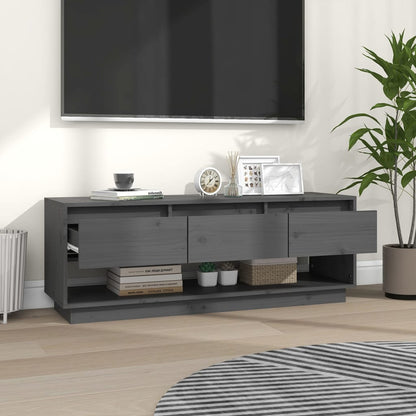 TV-Møbel Grå TV-benk 110,5x34x40 cm heltre furu
