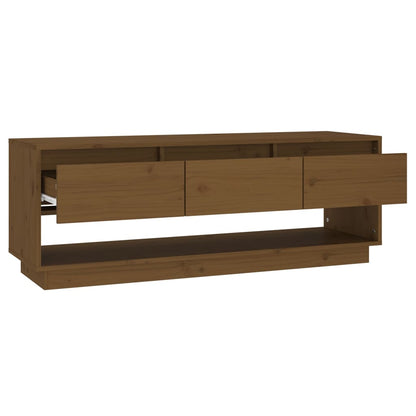 TV-Møbel Brun Tv-benk Honningbrun 110,5x34x40 cm heltre furu