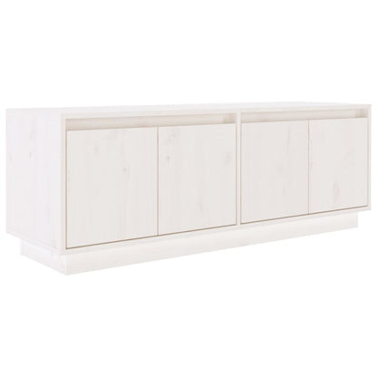 TV-Møbel Hvit TV-benk 110x34x40 cm heltre furu