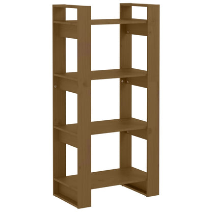 Bokhylle Honningbrun Romdeler 60x35x125 cm heltre