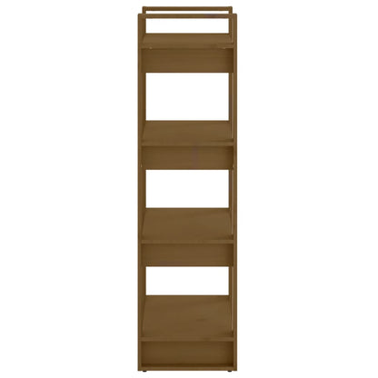 Bokhylle Honningbrun Romdeler 60x35x125 cm heltre