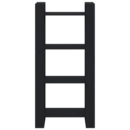 Bokhylle/romdeler svart 60x35x125 cm heltre