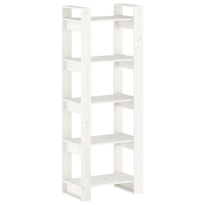 Bokhylle Hvit Romdeler 60x35x160 cm heltre