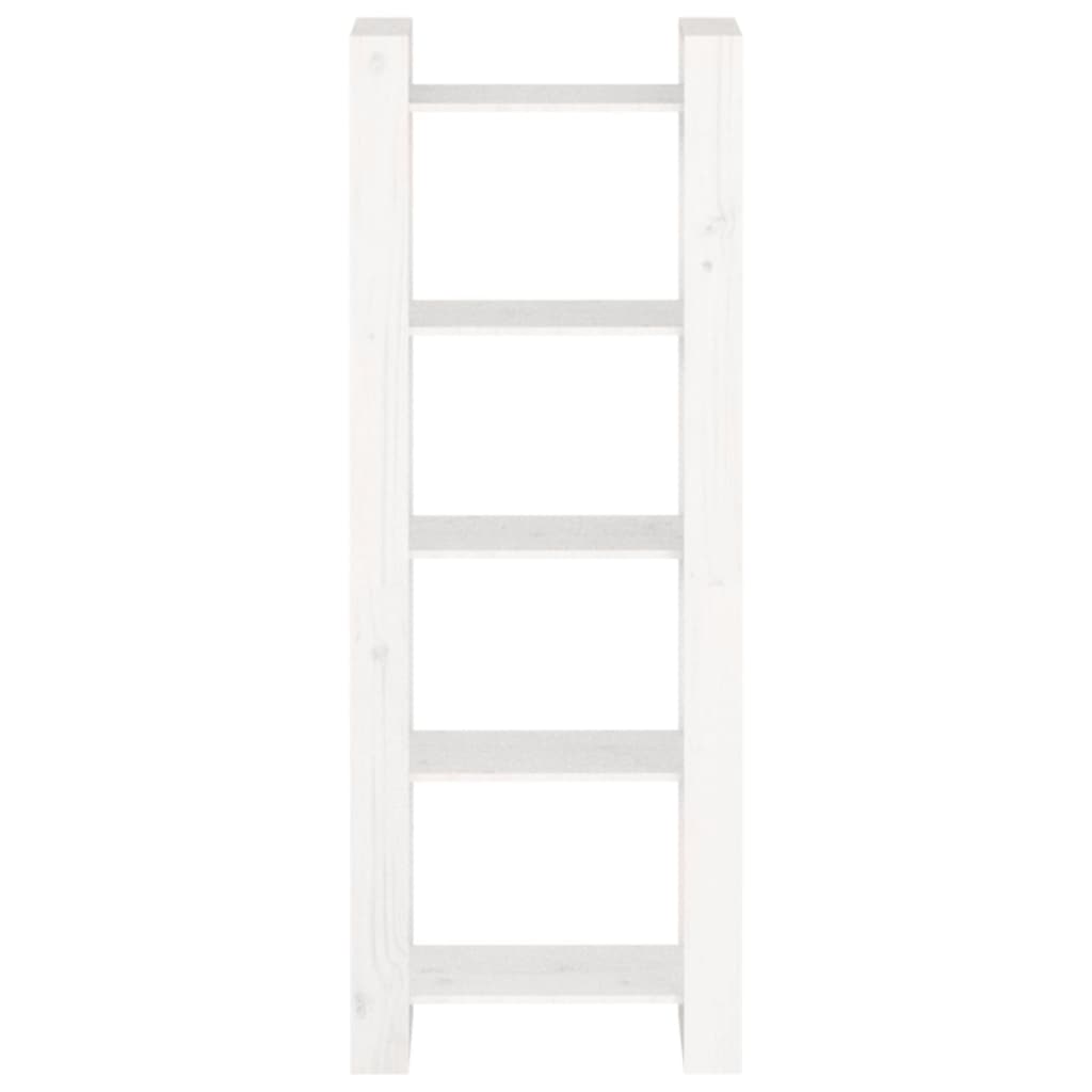 Bokhylle Hvit Romdeler 60x35x160 cm heltre