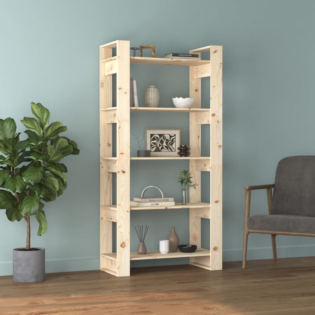 Bokhylle Tre Romdeler 80x35x160 cm heltre