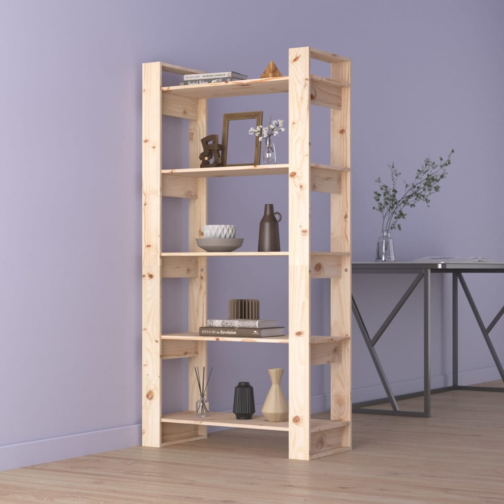 Bokhylle Tre Romdeler 80x35x160 cm heltre