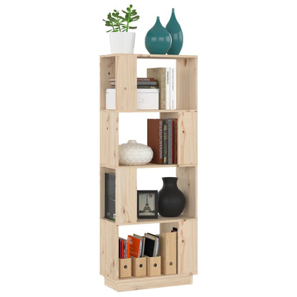 Bokhylle Tre Romdeler 51x25x132 cm heltre furu