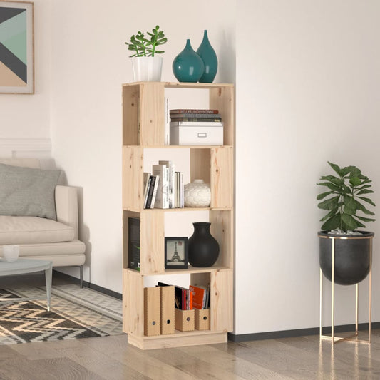 Bokhylle Tre Romdeler 51x25x132 cm heltre furu