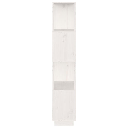 Bokhylle Hvit Romdeler 51x25x132 cm heltre furu