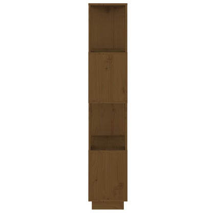 Bokhylle Honningbrun Romdeler 51x25x132 cm heltre furu