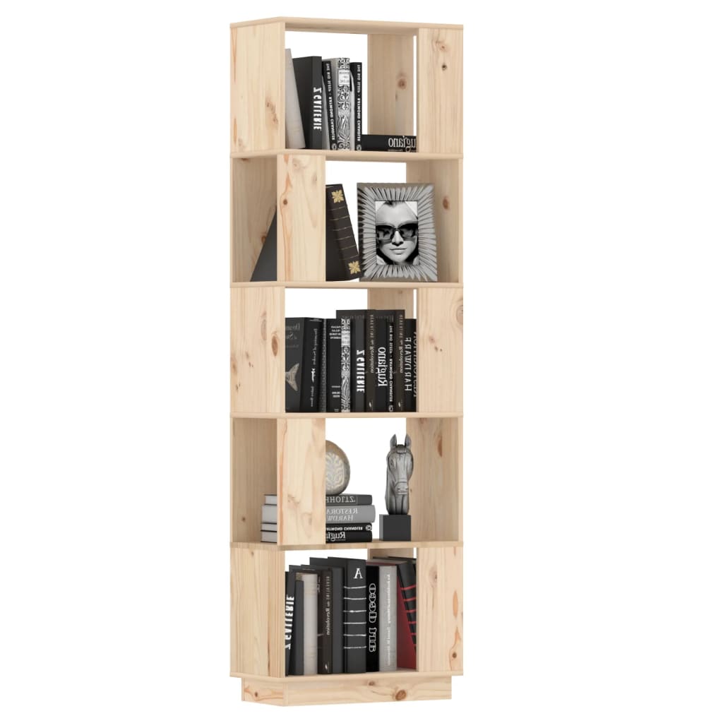 Bokhylle DIV. Romdeler 51x25x163,5 cm heltre furu