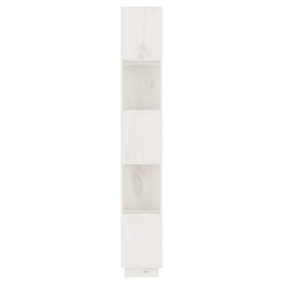 Bokhylle Hvit Romdeler 51x25x163,5 cm heltre furu