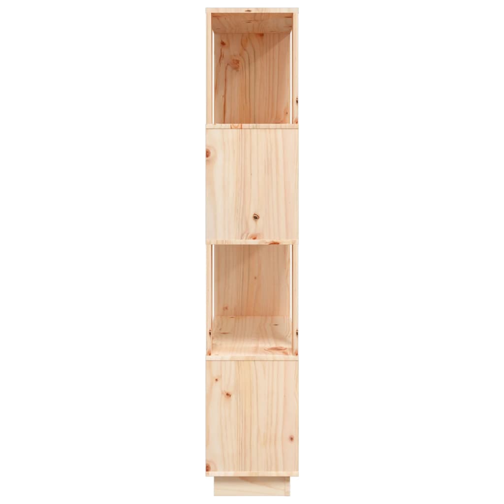 Bokhylle Tre Romdeler 80x25x132 cm heltre furu