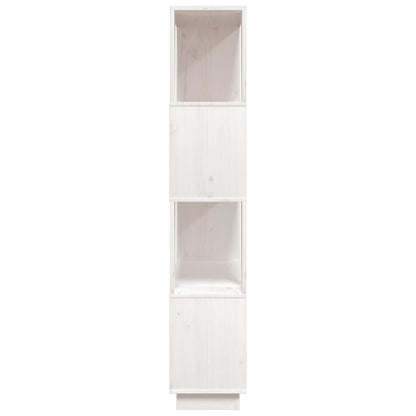 Bokhylle Hvit Romdeler 80x25x132 cm heltre furu