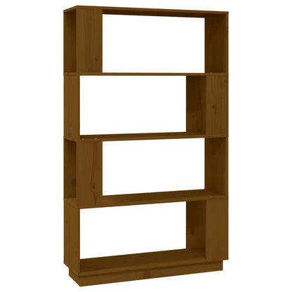 Bokhylle Honningbrun Romdeler 80x25x132 cm heltre