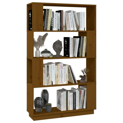 Bokhylle Honningbrun Romdeler 80x25x132 cm heltre