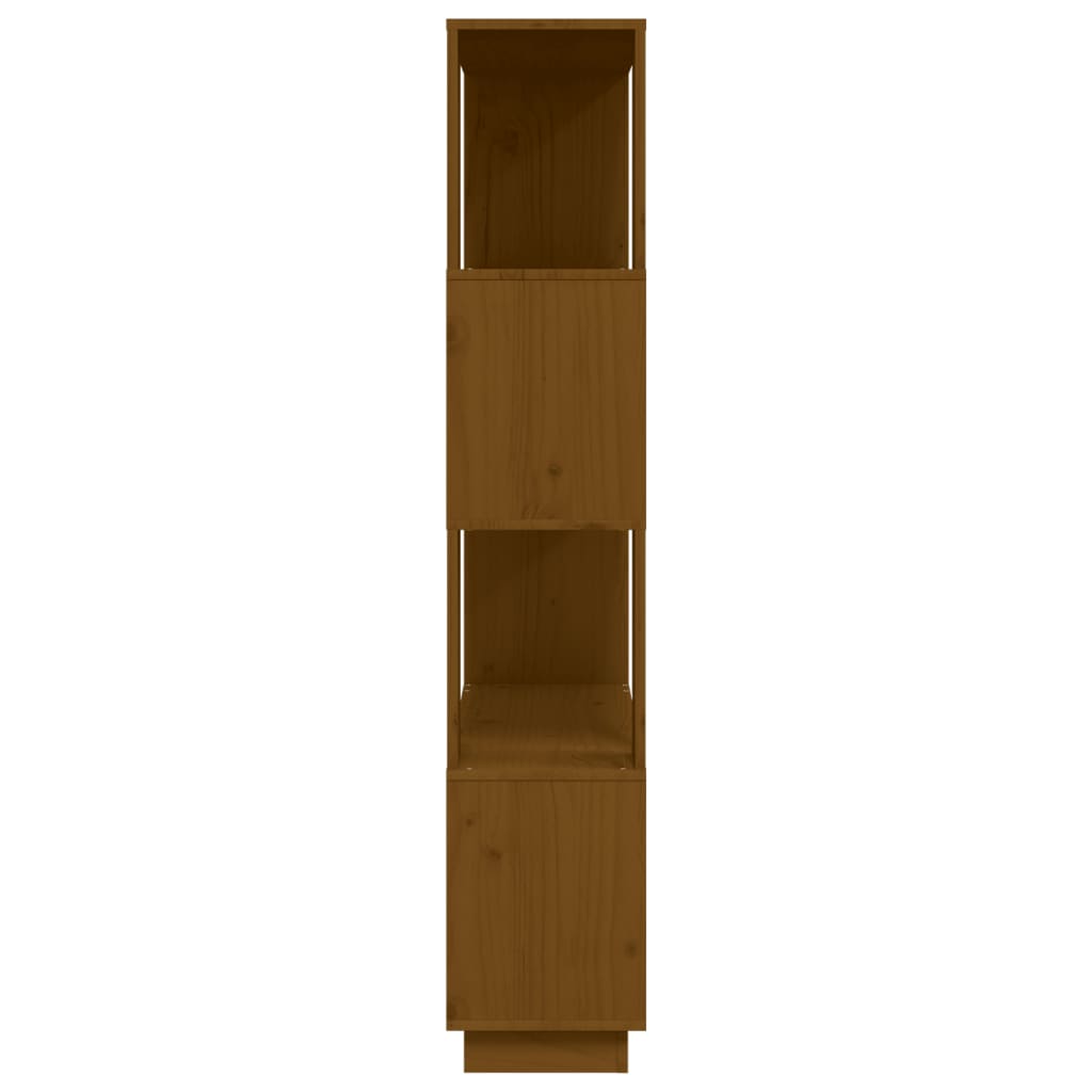 Bokhylle Honningbrun Romdeler 80x25x132 cm heltre