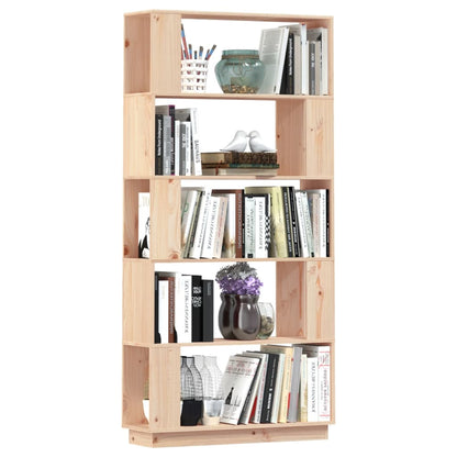 Bokhylle Tre Romdeler 80x25x163,5 cm heltre furu