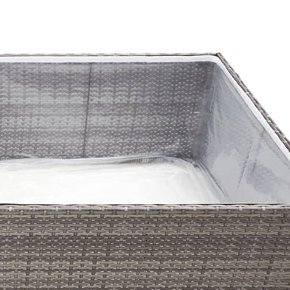 Plantekasse grå 157x80x40 cm polyrotting