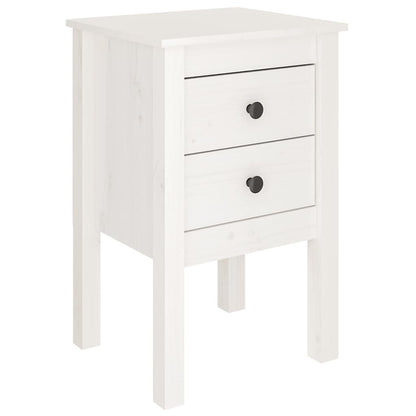 Nattbord Sengbord Hvit 40x35x61,5 cm heltre furu