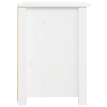 Nattbord Sengbord Hvit 40x35x49 cm heltre furu