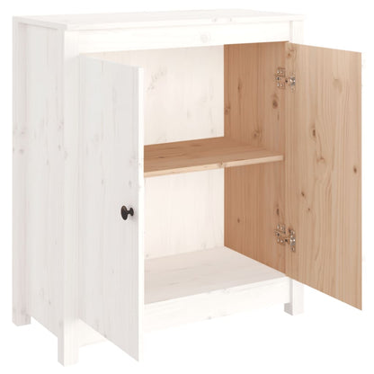 Skjenk Hvit 70x35x80 cm heltre furu