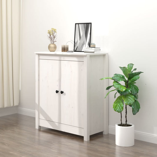Skjenk Hvit 70x35x80 cm heltre furu