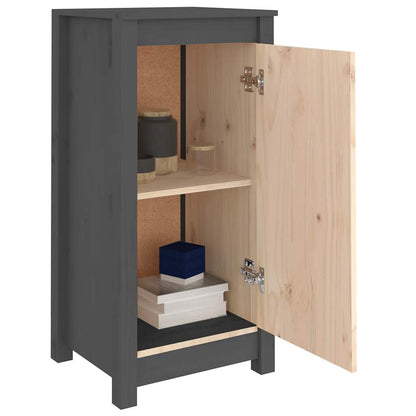 Skjenker 2 stk grå 39x35x80 cm heltre furu