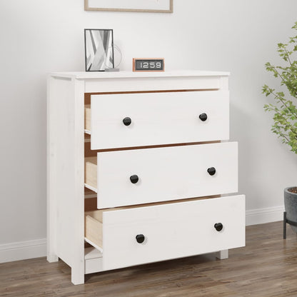 Skjenk Hvit 70x35x80 cm heltre furu