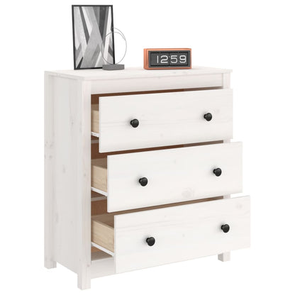 Skjenk Hvit 70x35x80 cm heltre furu