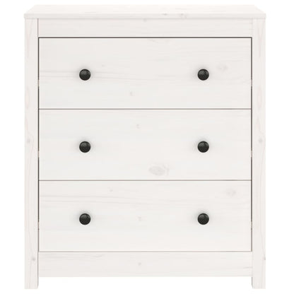 Skjenk Hvit 70x35x80 cm heltre furu