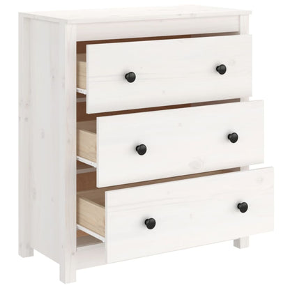 Skjenk Hvit 70x35x80 cm heltre furu