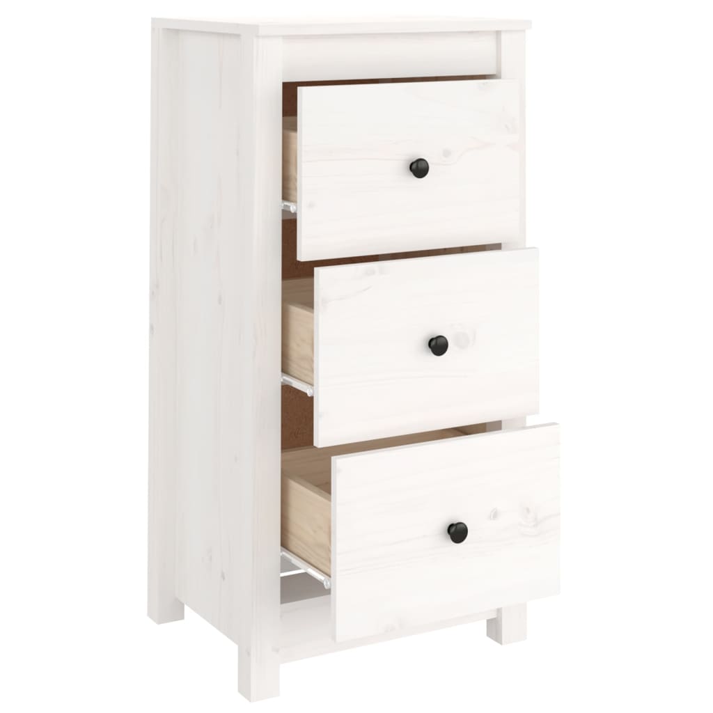 Skjenk Hvit 40x35x80 cm heltre furu