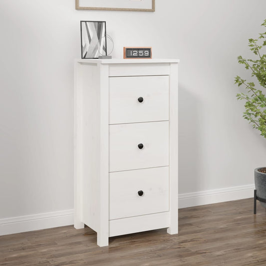 Skjenk Hvit 40x35x80 cm heltre furu