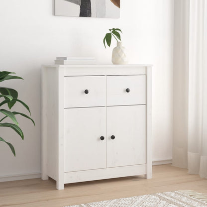 Skjenk Hvit 70x35x80 cm heltre furu