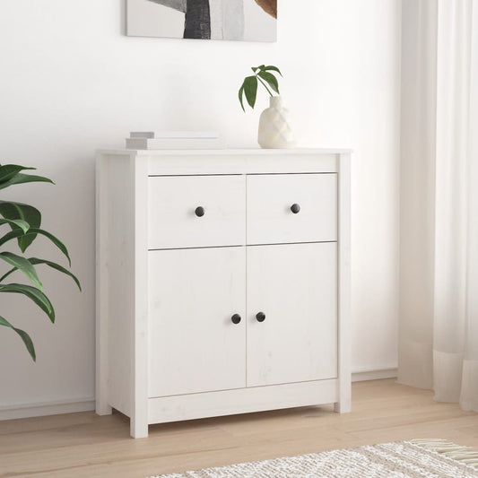 Skjenk Hvit 70x35x80 cm heltre furu