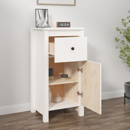 Skjenk Hvit 40x35x80 cm heltre furu